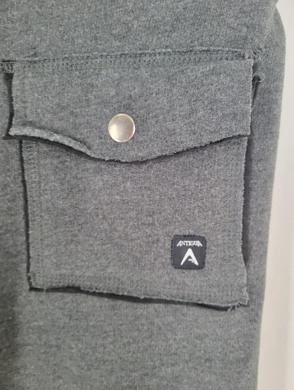 Antigua Wide Leg Drawstring Lounge Pants in Charcoal Wisconsin Size S New - Picture 4 of 8